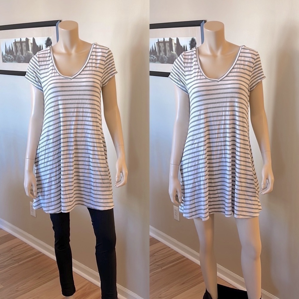 Trixxi Striped Short Sleeve Dress/Tunic D/A101/